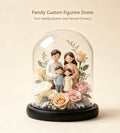 Family Portrait Keepsake Eternal Flower Glass Dome